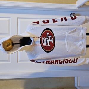 NFL TEAM APPAREL 49ers White Sweatshirt Hoodie - M